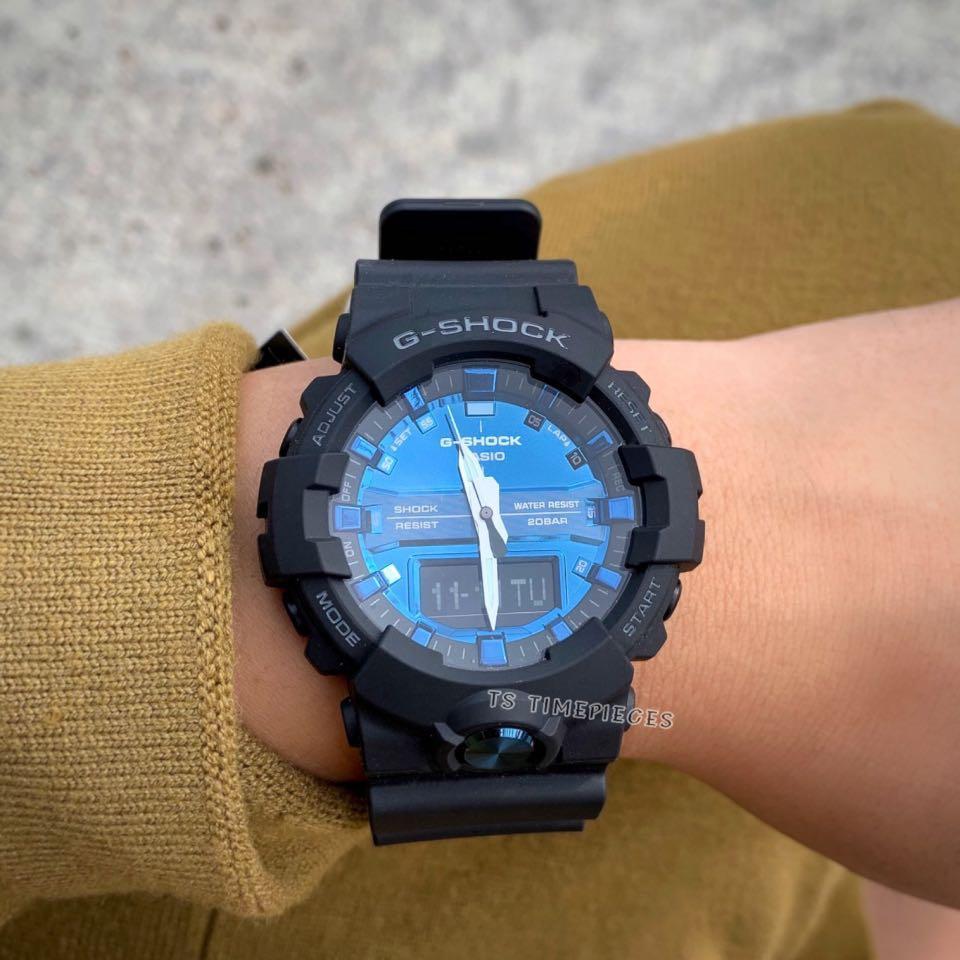 g shock blue face