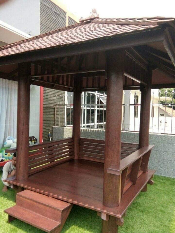 Hasil gambar untuk gazebo kayu