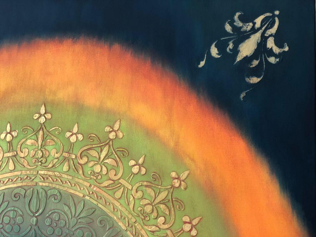 Gold Leaf Acrylic Painting Design Craft Art Prints On Carousell