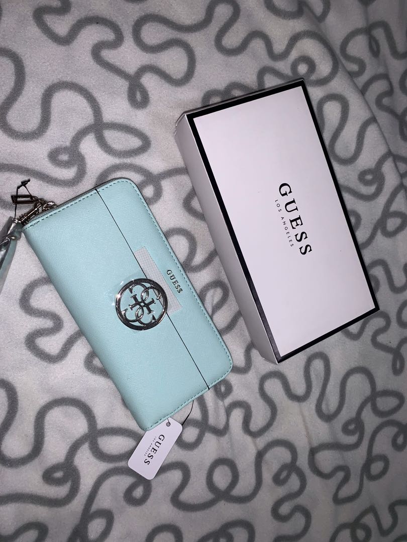guess kamryn large zip around wallet