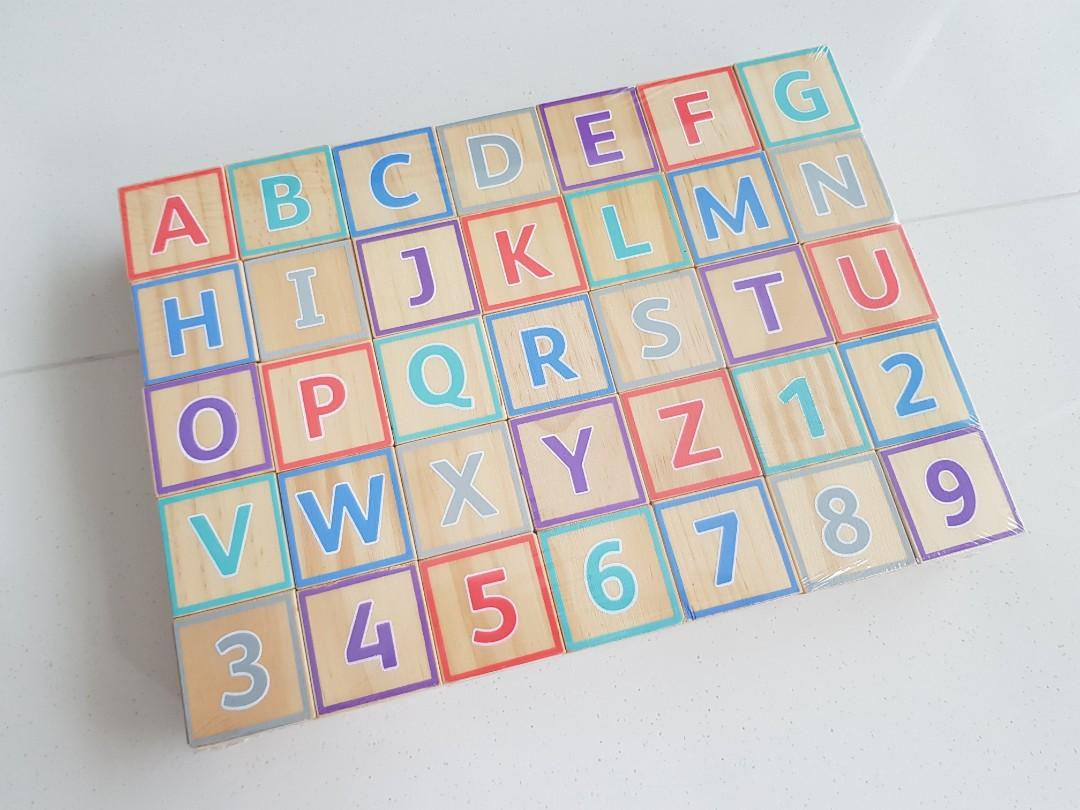 Hamleys wooden alphabet blocks, Hobbies & Toys, Toys & Games on Carousell