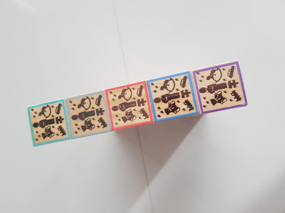 Hamleys wooden alphabet blocks, Hobbies & Toys, Toys & Games on Carousell