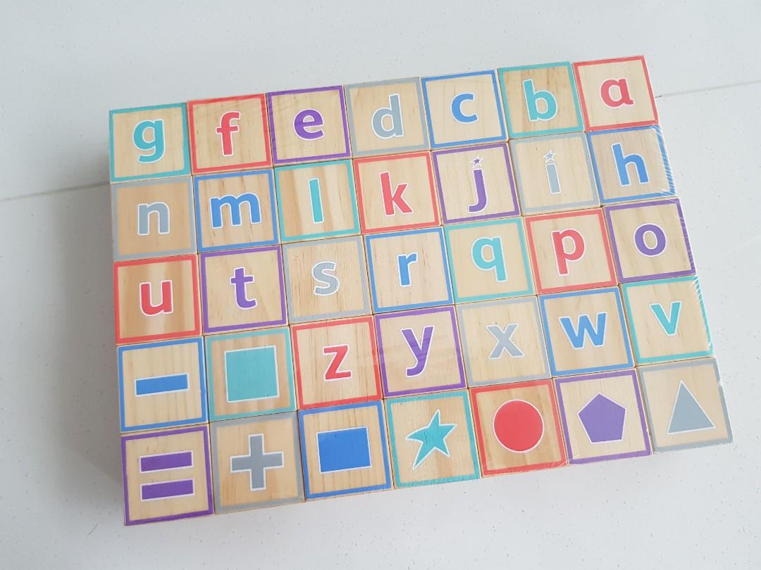 Hamleys wooden alphabet blocks, Hobbies & Toys, Toys & Games on Carousell