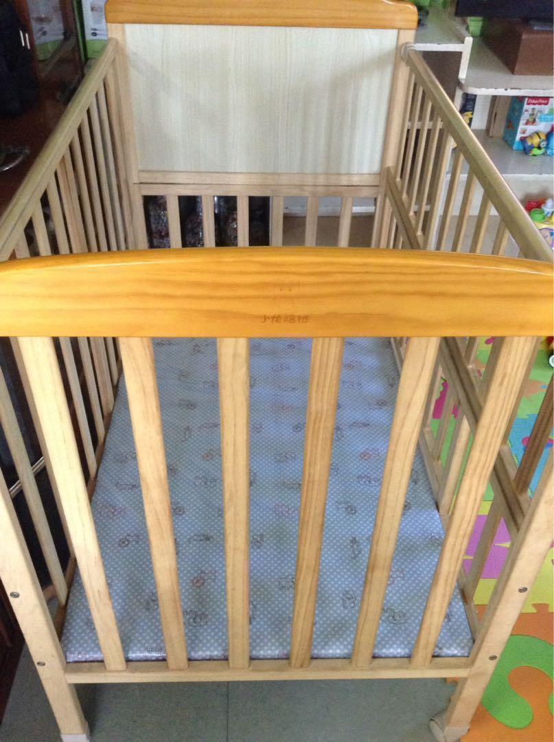 Happy Dino Wooden Crib (Category: Cots & Cribs) located in San Pedro. Submitted by jiro28 (Listing ID 171971362, Image 2). Description: This is not the same size as the ordinary crib you see being sold from "gilid-gilid". The good thing about this crib is: it has wheels which makes relocation easier, 2 wheels can be locked which prevents the crib from moving, one side of the crib can be folded and can be used as extra space for your things especi