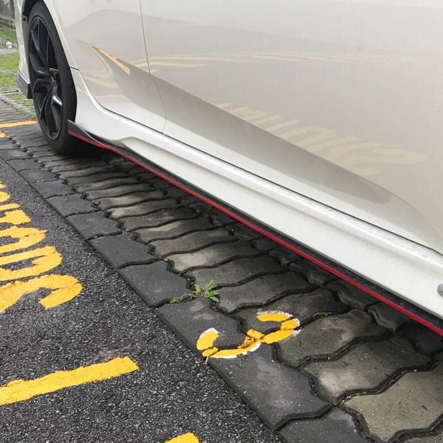 Honda Civic Fc 2016 Modulo Side Skirt Diffuser Pearl White Car Accessories Accessories On Carousell
