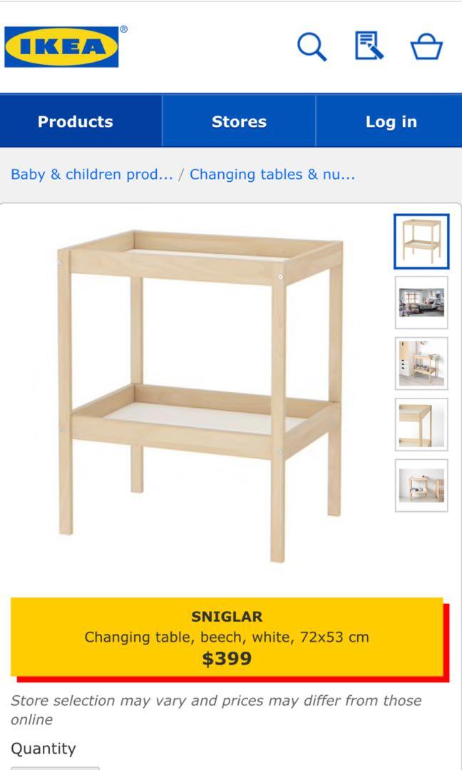 changing table in store