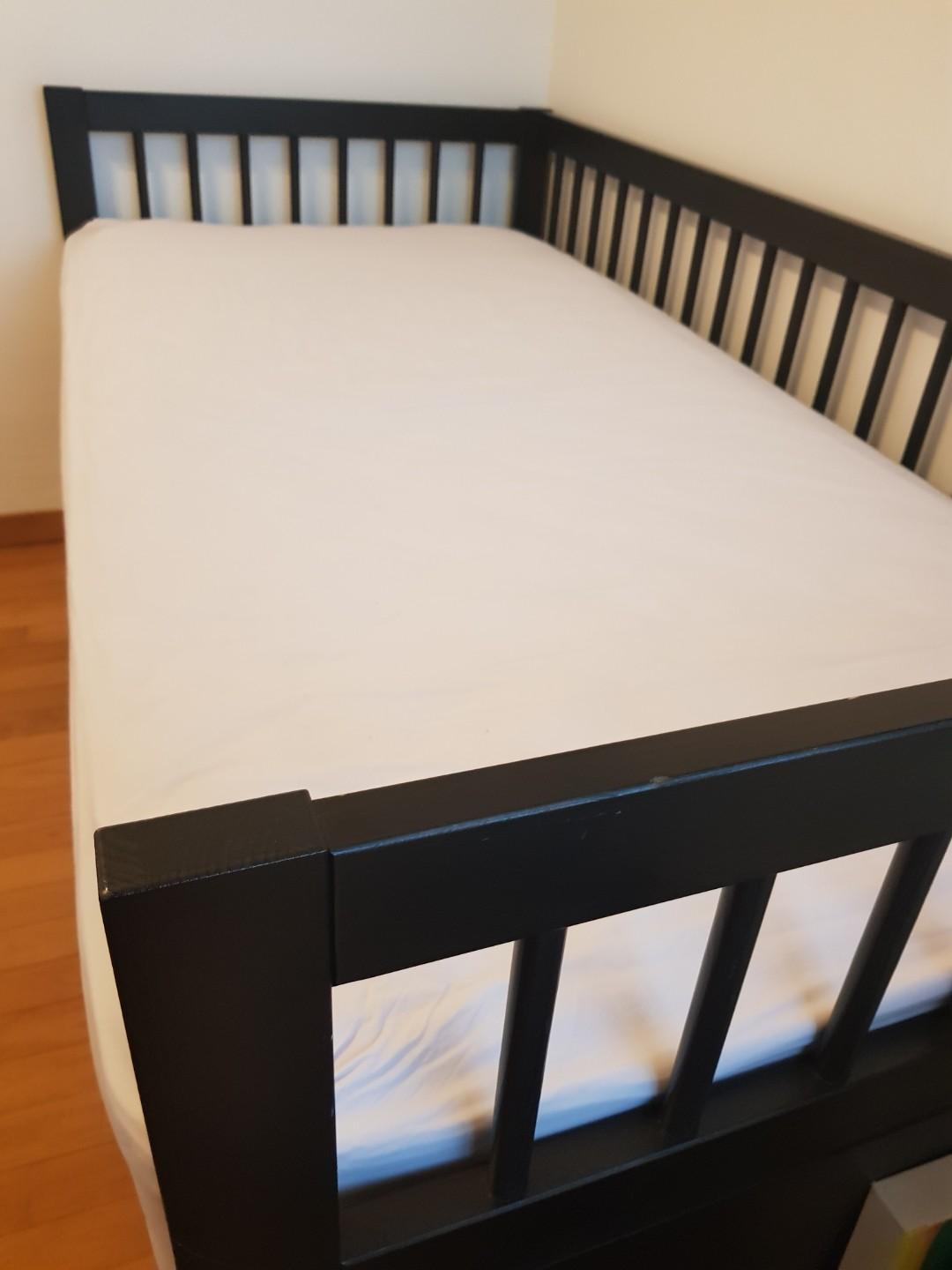 ikea hemnes king queen single bed plus mattresses babies kids baby nursery kids furniture childrens beds on carousell
