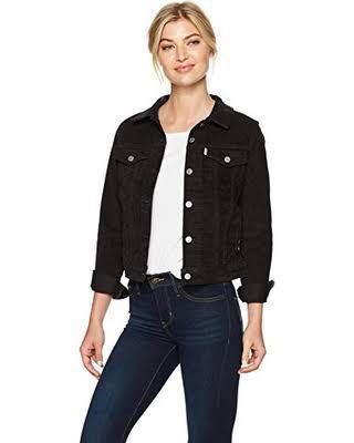Levi’s Black Denim Trucker Jacket REPRICED (Category: Coats, Jackets and Outerwear) located in Makati City. Submitted by declutters137 (Listing ID 190480281, Image 2). Description: Original Women’s Trucker Jacket 9/10 RFS: Too Big Denim jacket, zara, bershka.