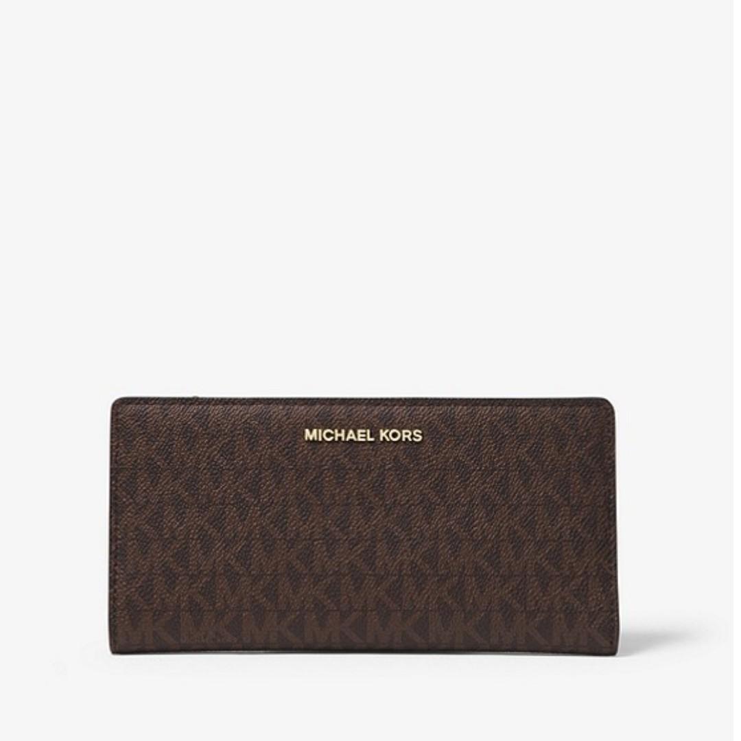 michael michael kors logo slim wallet