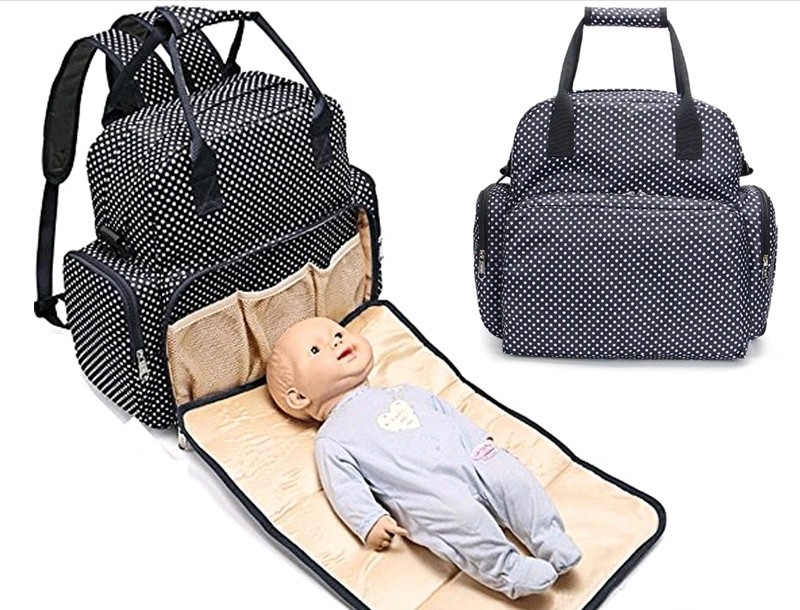 backpack diaper bag with changing pad