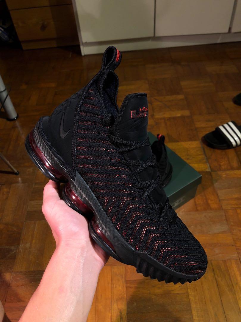 Lebron 16 shop black university red