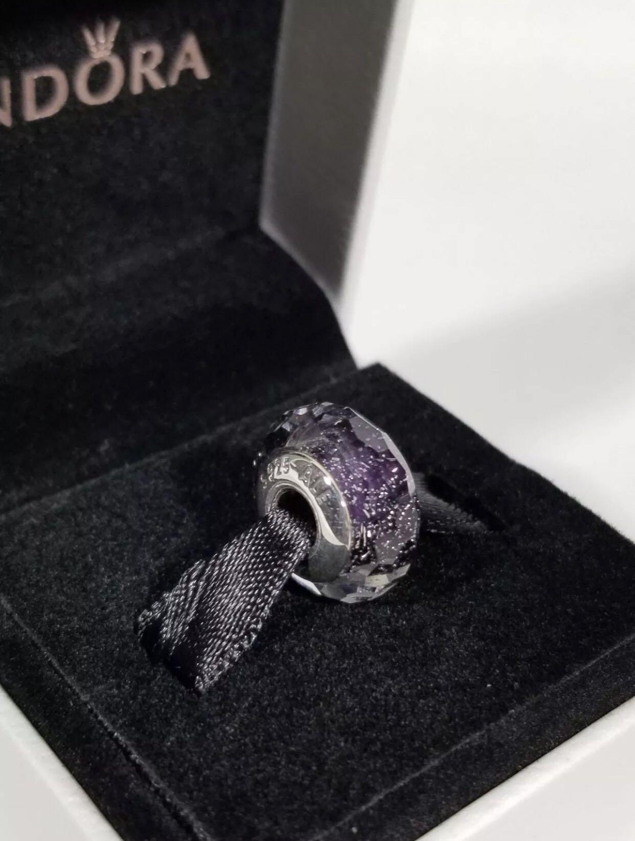 purple murano glass pandora