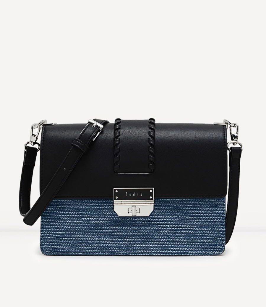 Pedro Buckle Flap Shoulder Bag in Black Women s Fashion Bags Wallets Cross body Bags on Carousell