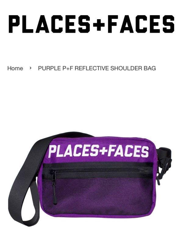 Places Faces Reflective Shoulder Bag Purple Men S Fashion Bags Wallets Sling Bags On Carousell