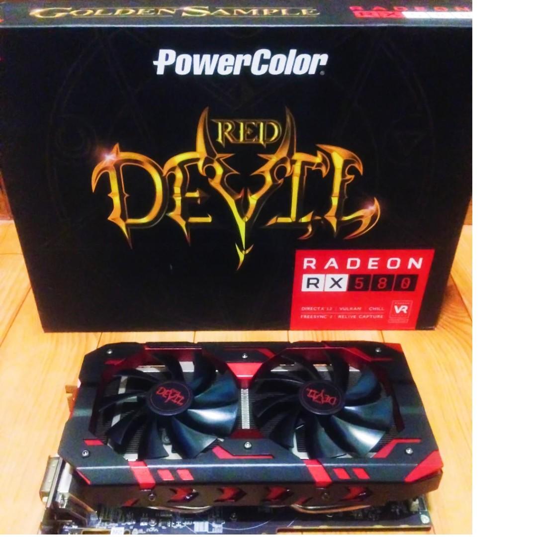 PowerColor RX 580 8Gb Red Devil Golden Sample Computers Tech