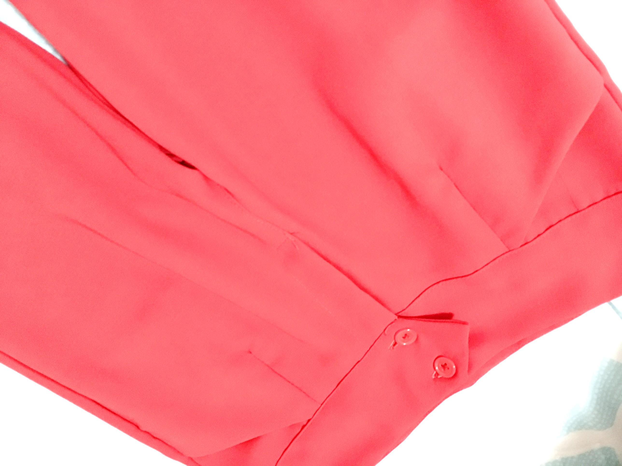 Red slacks, Women's Fashion, Bottoms, Other Bottoms on Carousell