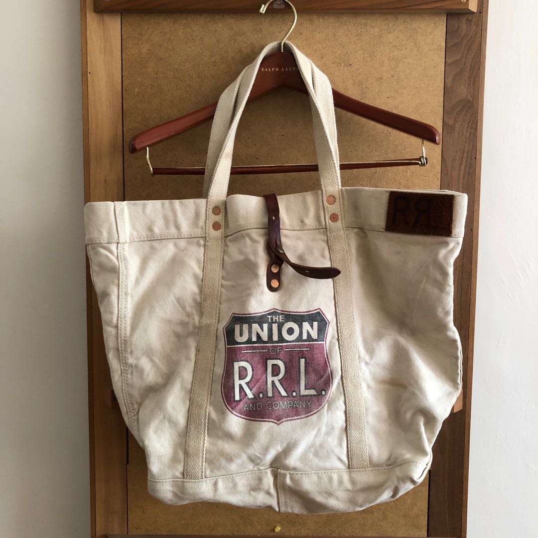 RRL Canvas Tote Bag, 名牌, 手袋及銀包- Carousell