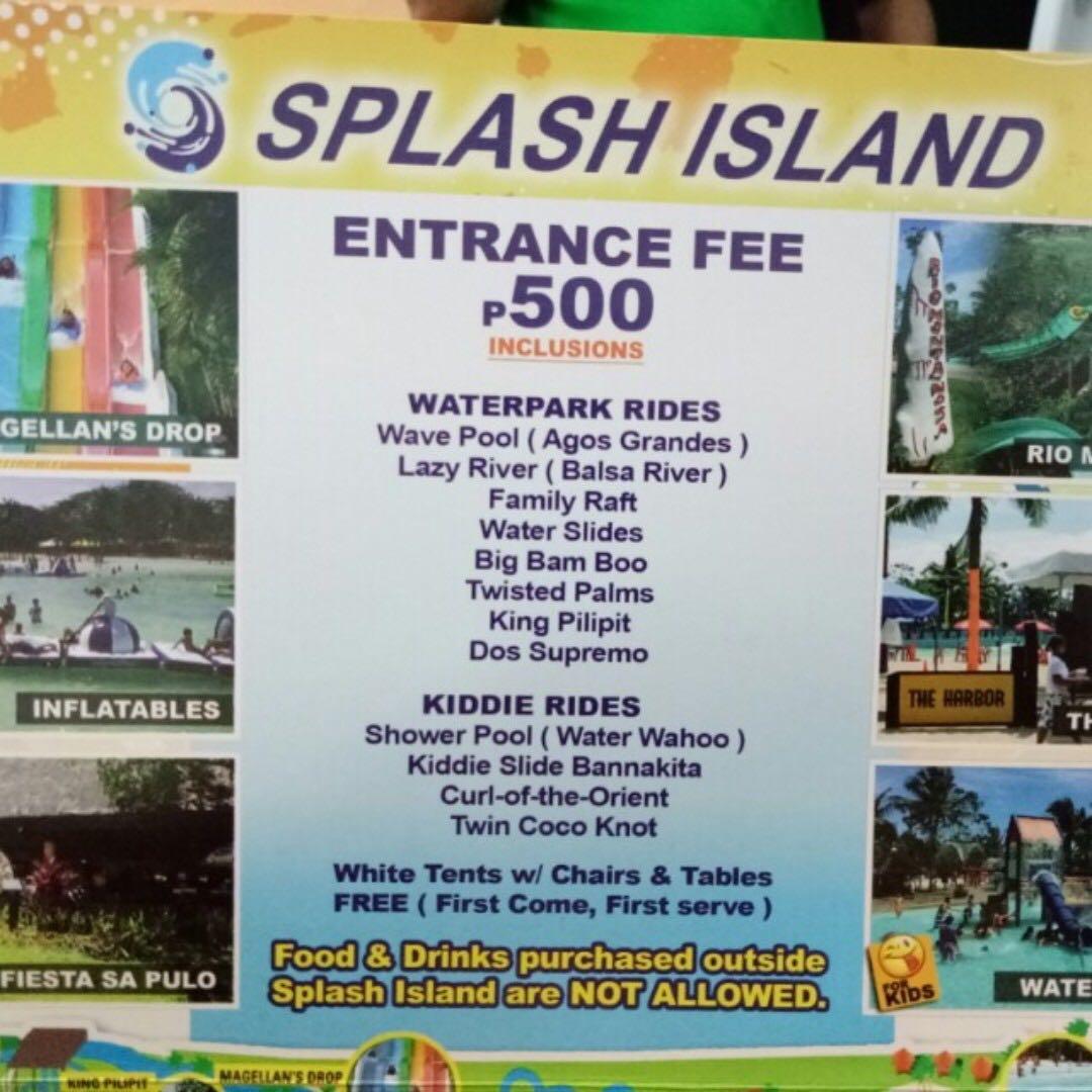 SPLASH ISLAND TICKET SALE, Tickets & Vouchers, Local Attractions