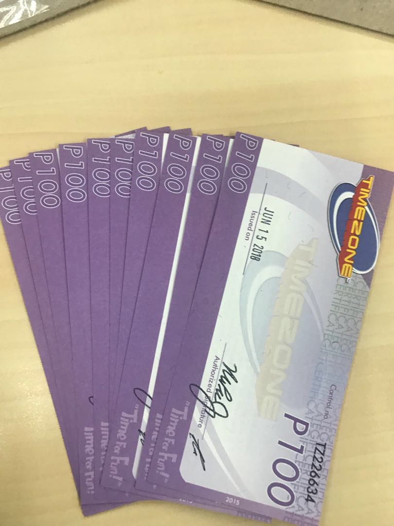 Timezone Gift Certificate, Tickets & Vouchers, Store Credits on Carousell