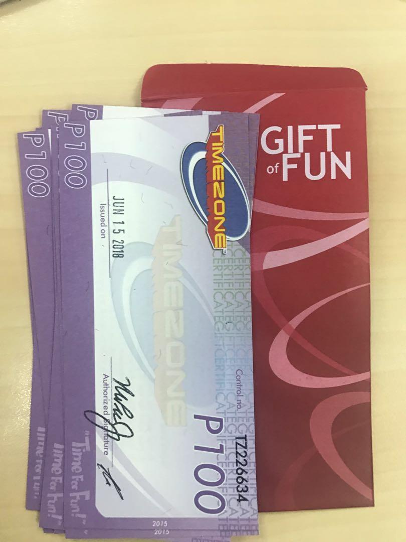 Timezone Gift Certificate, Tickets & Vouchers, Store Credits on Carousell