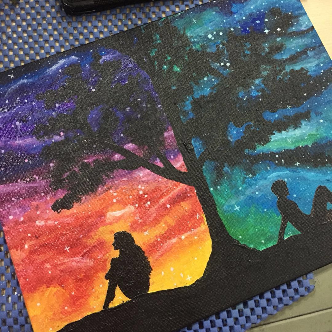 Two Worlds Canvas Painting Design Craft Art Prints On Carousell