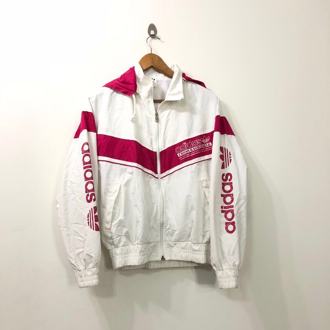 vintage pink adidas jacket