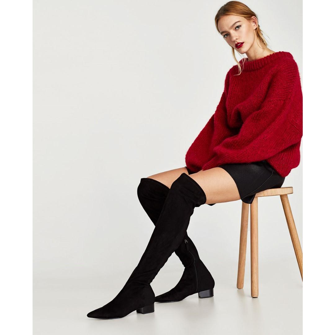 Flat over the knee boots zara clearance