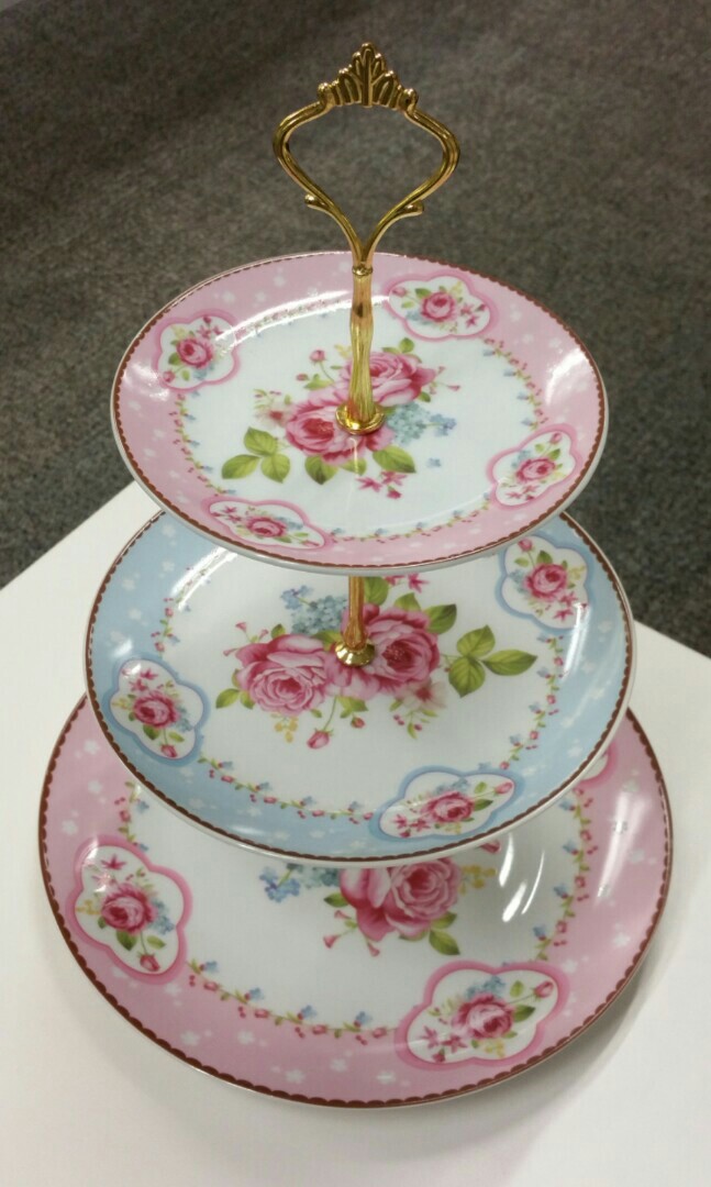 3 Tier Fruit/Cake Display Plates, Furniture & Home Living, Home Decor