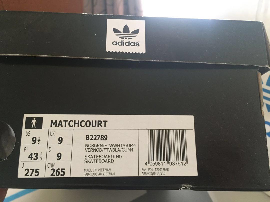 Adidas Matchcourt Skateboarding Green Fesyen Pria Sepatu
