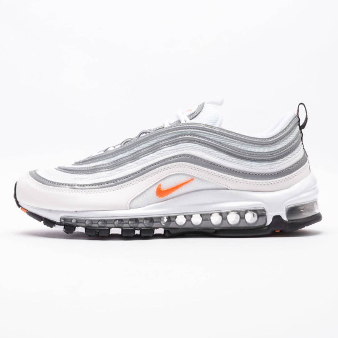 grey and orange nike 97