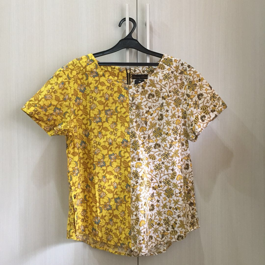 Blus Batik Pagi Sore Kuning Womens Fashion Womens Clothes