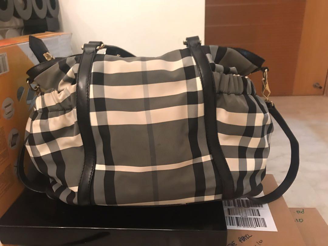 burberry diaper bag tote