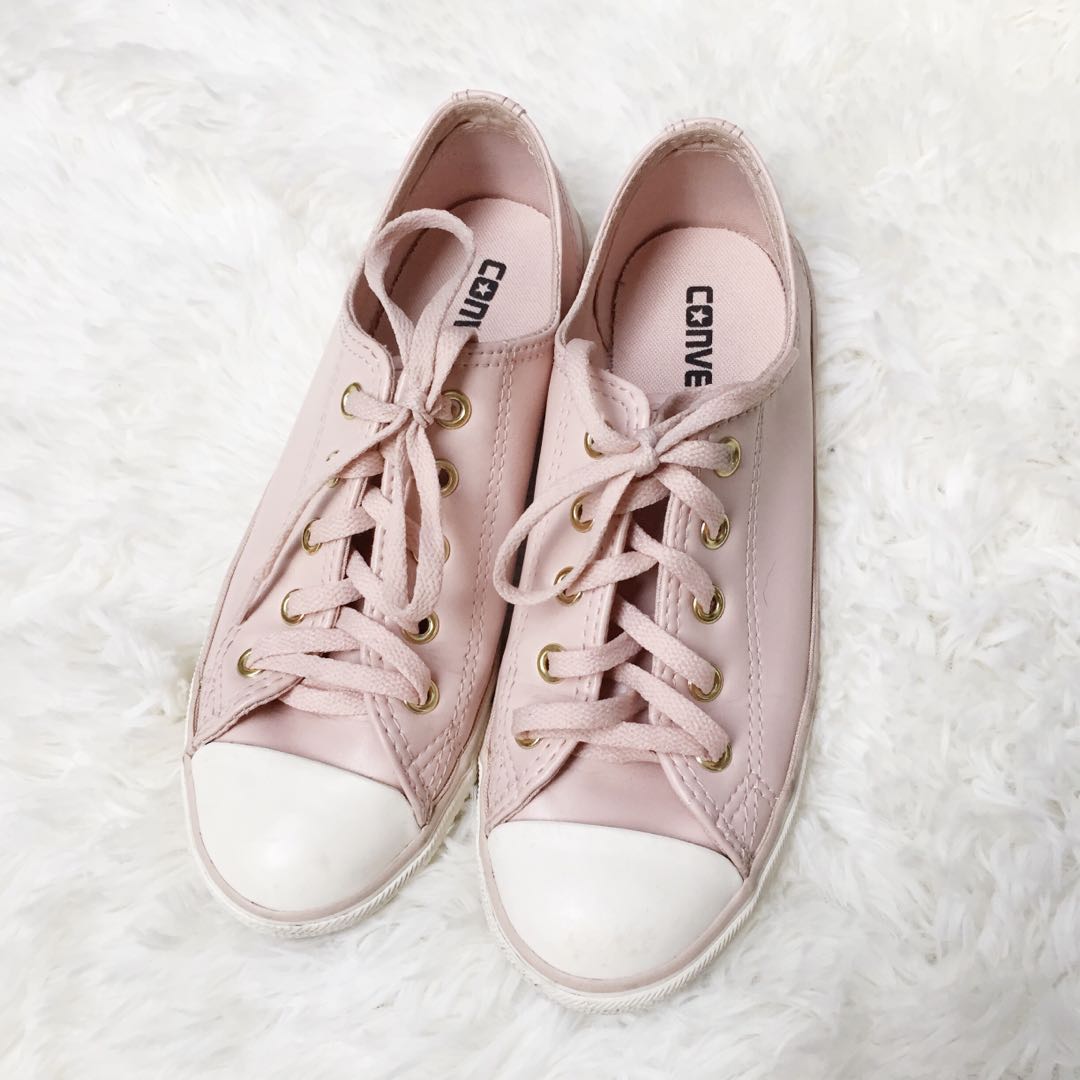 converse all star dainty pink leather