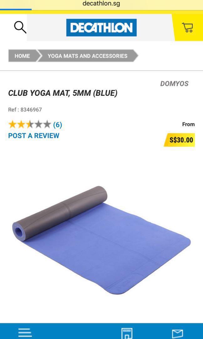 Decathlon Yoga Mat 5mm + Miniso Yoga Bricks, Sports Equipment, Exercise
