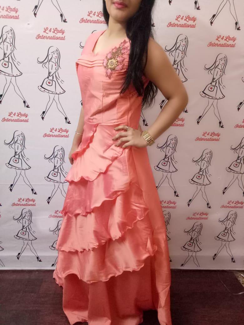 frill gown design