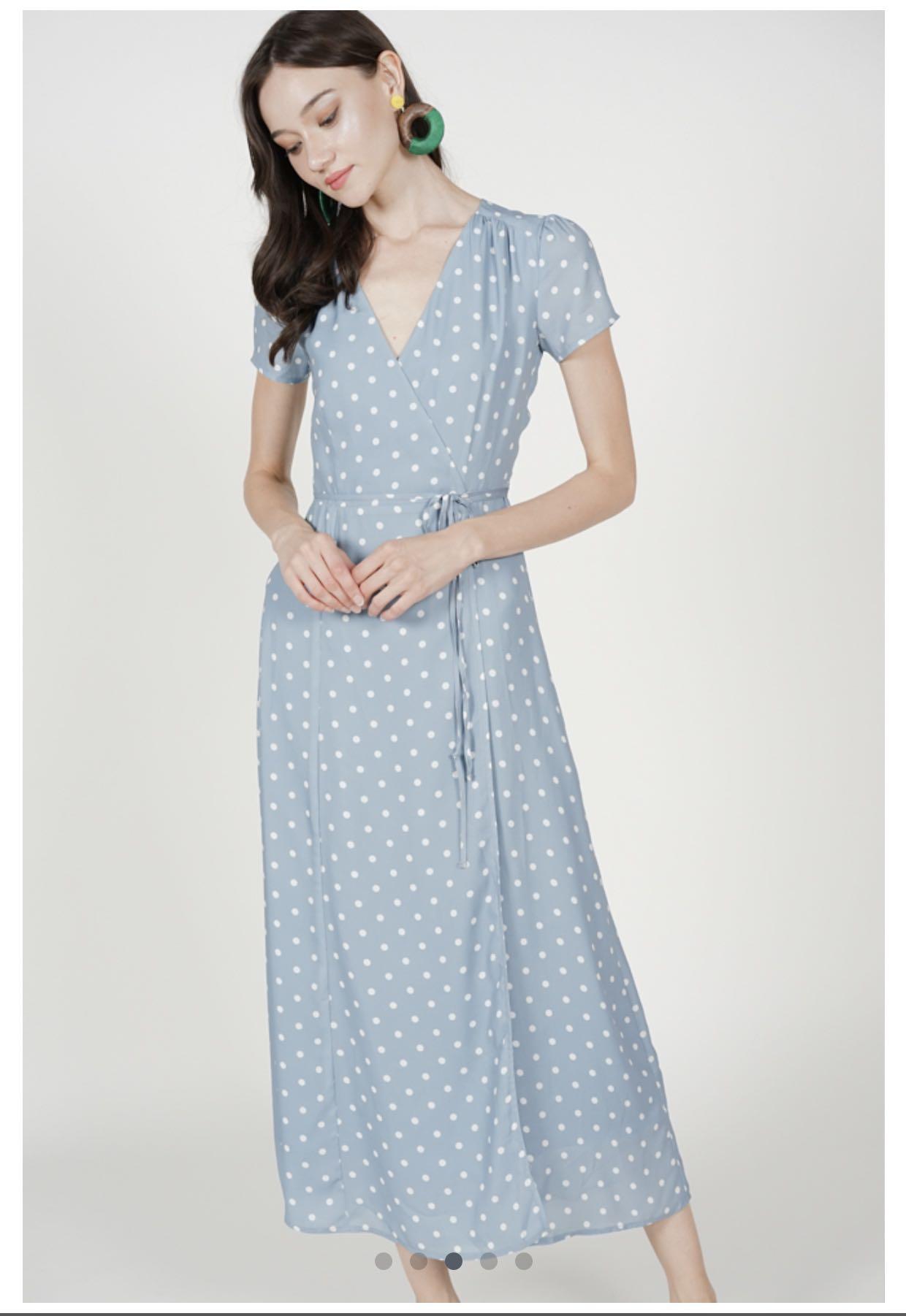 light blue spotty dress
