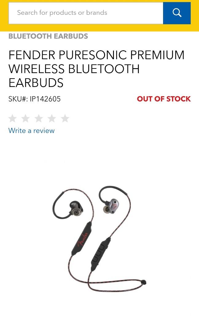 FENDER PURESONIC PREMIUM WIRELESS BLUETOOTH EARBUDS, Audio, Earphones