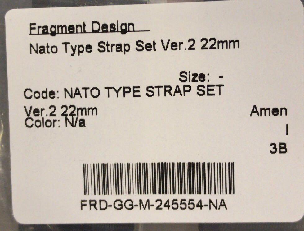 Fragment Design Nato Type Strap Set Ver.2 22mm 20mm Apple