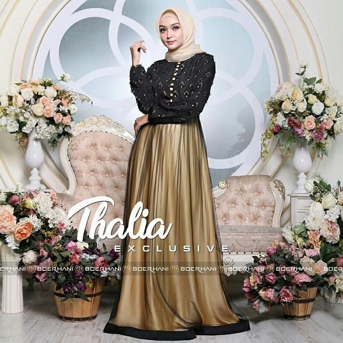 Gamis Thalia By Boerhani Fesyen Wanita Muslim Fashion Gaun Di Carousell