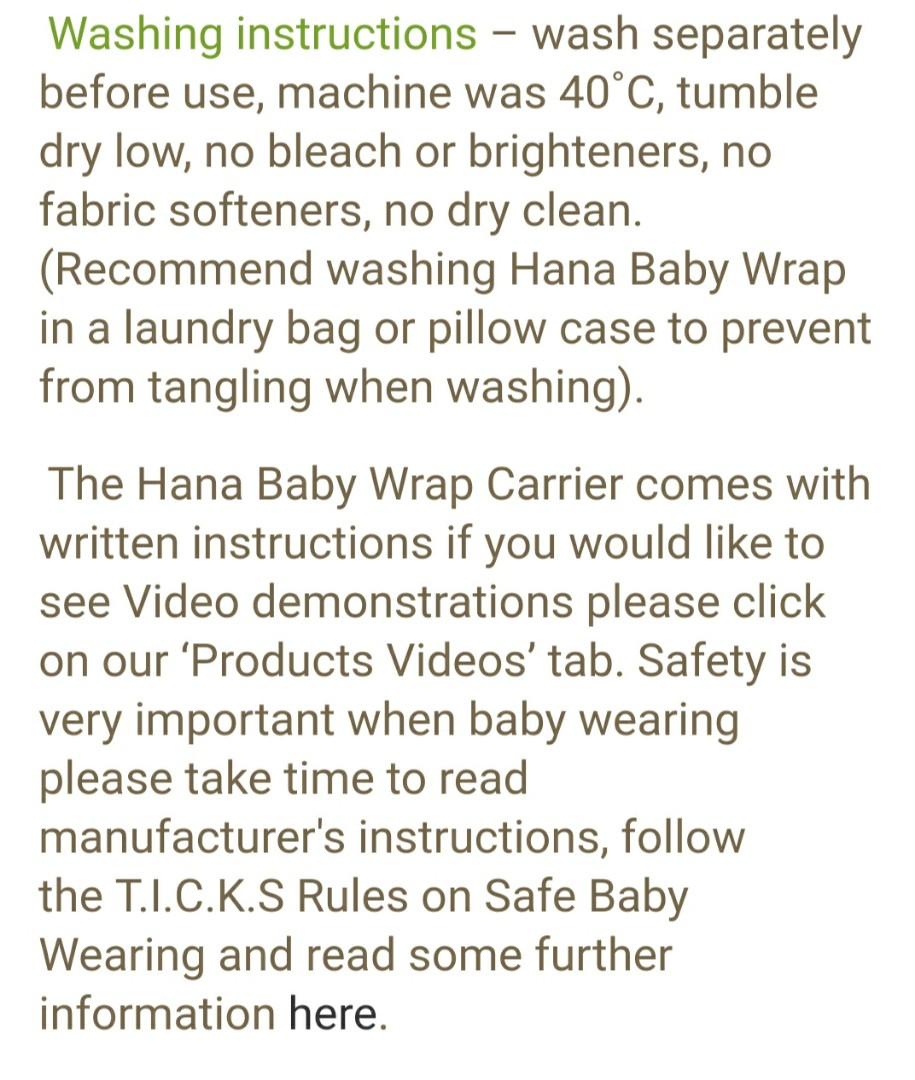 HANA Wrap, Babies & Kids, Going Out, Carriers & Slings on Carousell