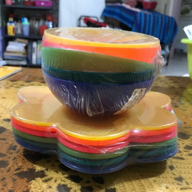 Ikea Childrens Plastic Plates And Bowls 6pcs] «IKEA» Children Kids