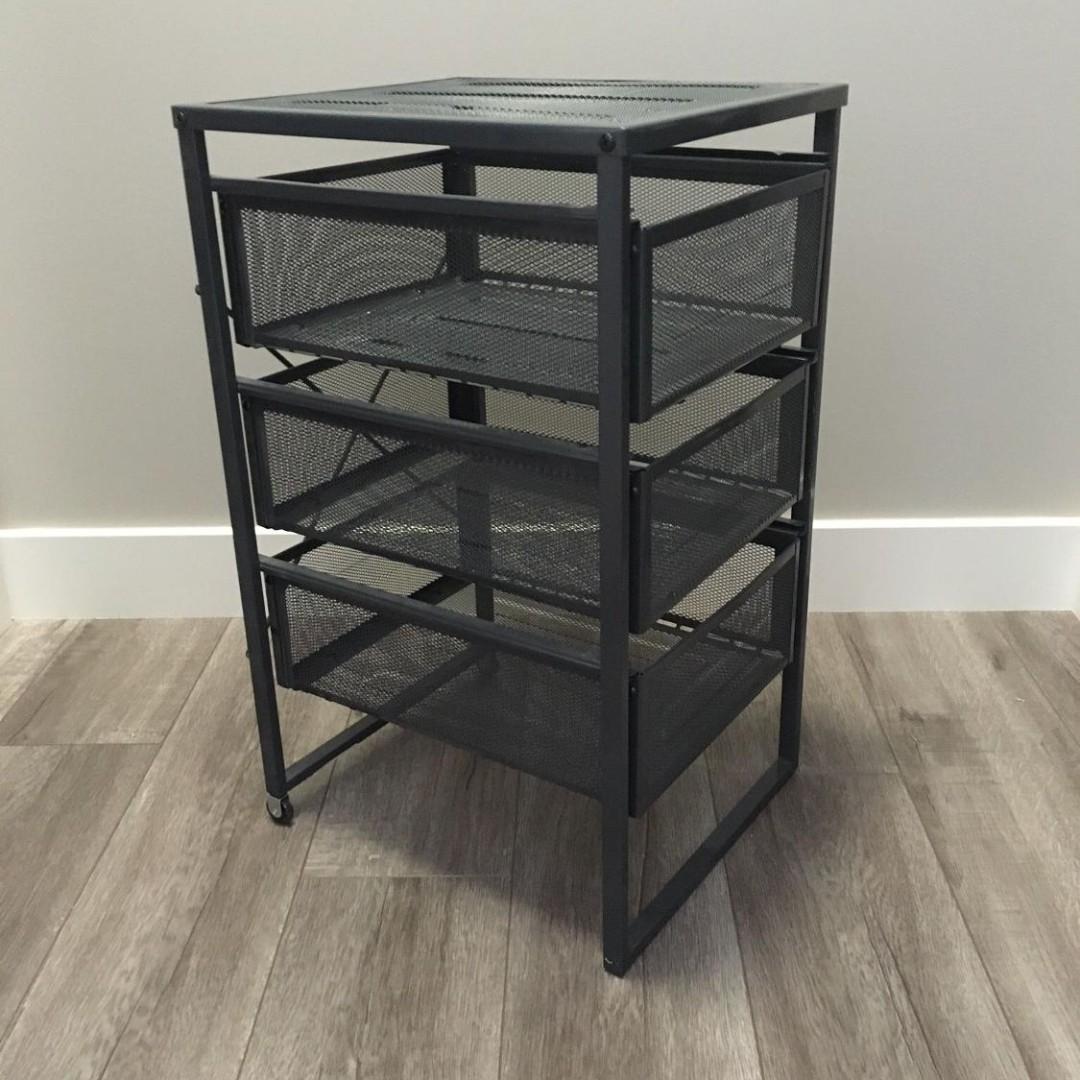 ikea lennart drawer unit dark grey used like new furniture home living furniture shelves cabinets racks on carousell