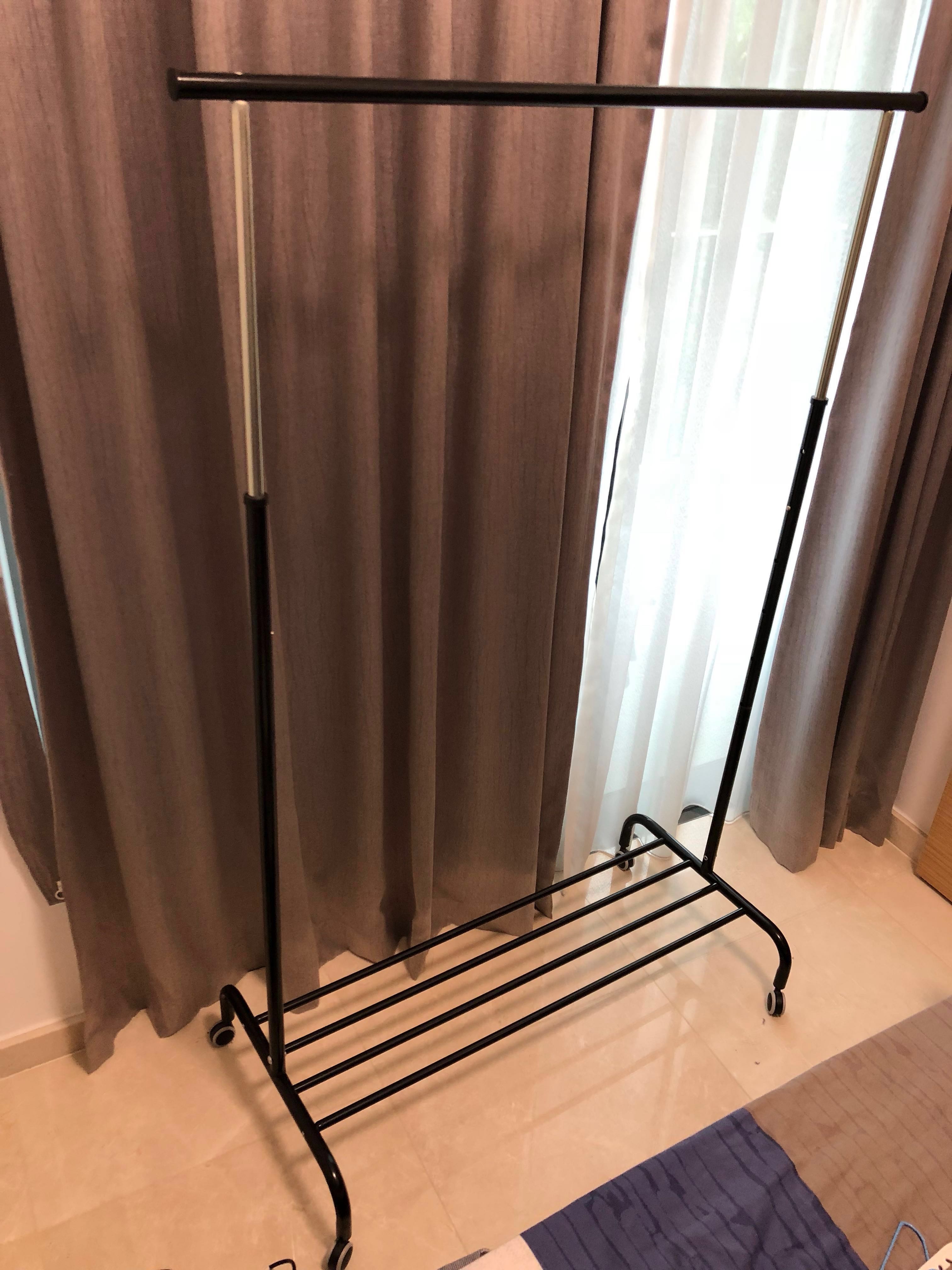 IKEA RIGGA clothes rack black, Furniture & Home Living, Furniture