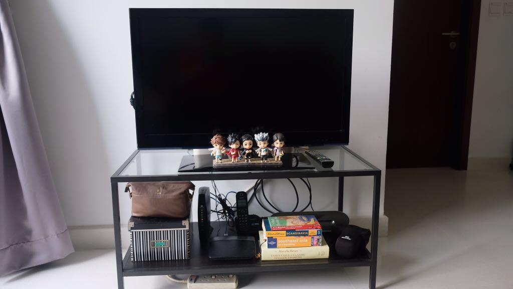 Ikea Vittsjo Vittsj Nest of tables black brown glass