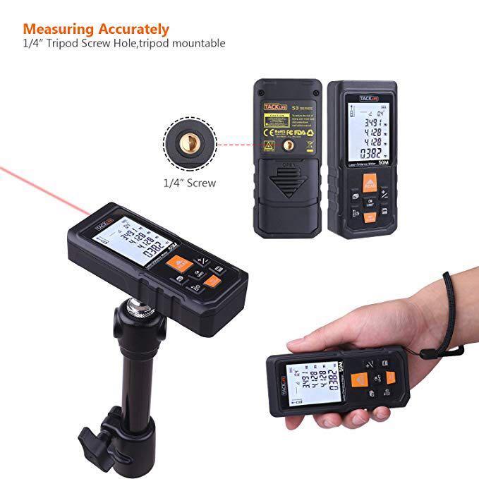 Laser Measure, Tacklife Laser Measure S3 50M, Larger Distance Meter ...