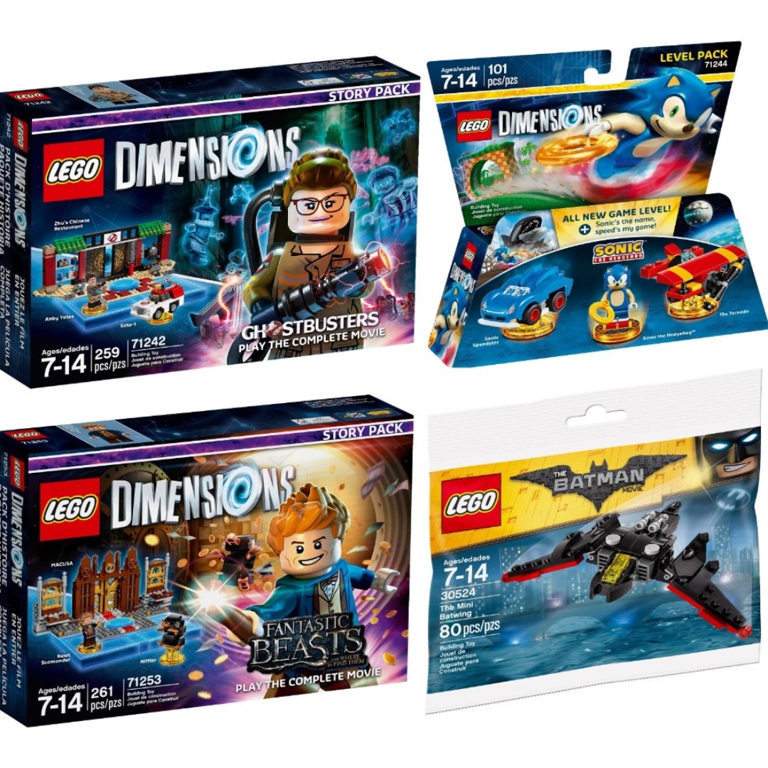 LEGO Dimensions Combo Sale Ghostbusters Story Pack 71242 Fantastic Beasts and Where to Find Them Story Pack 71253 Sonic 71244 Free mini Batwing 30524 Polybag Hobbies Toys Toys Games on Carousell