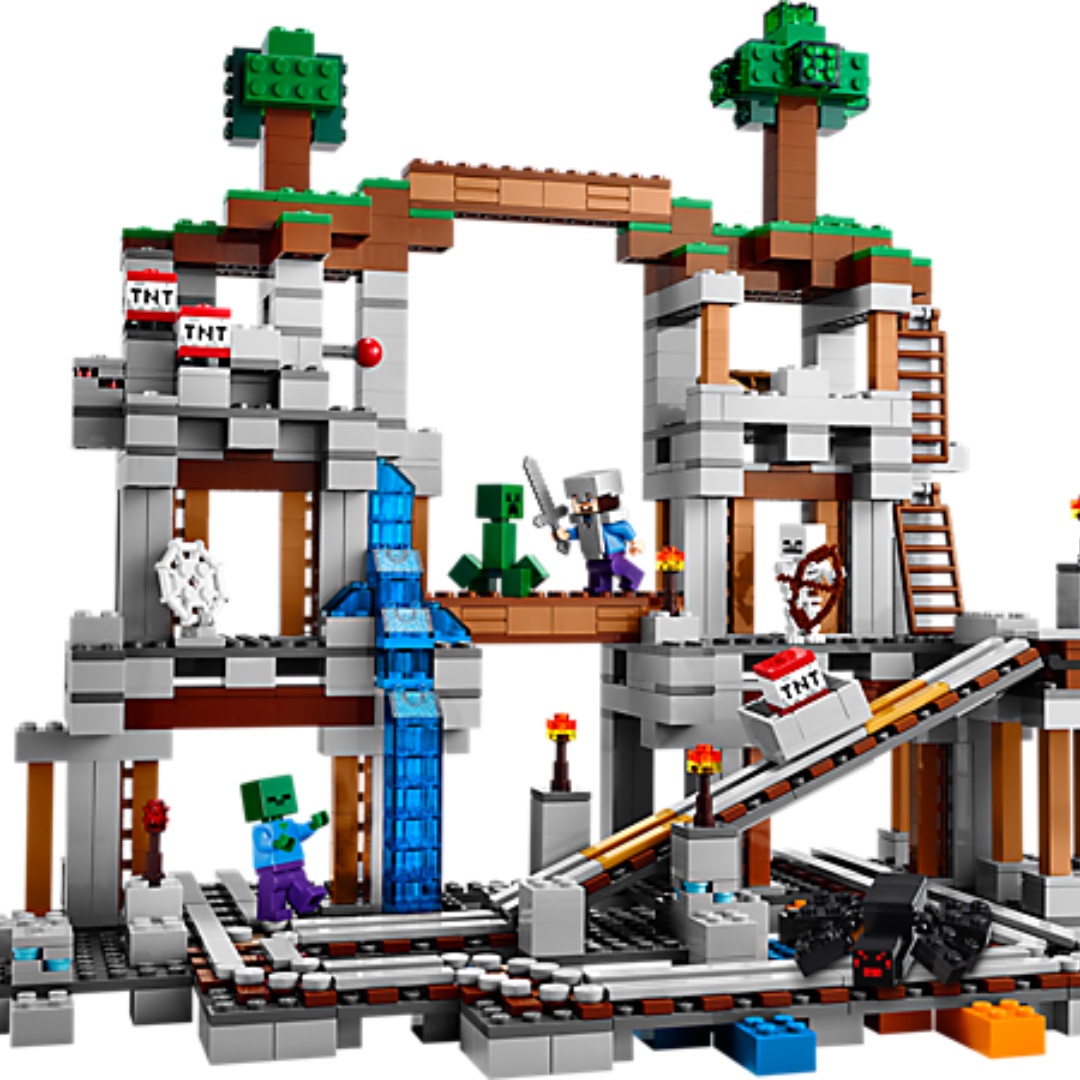 lego minecraft minecart track