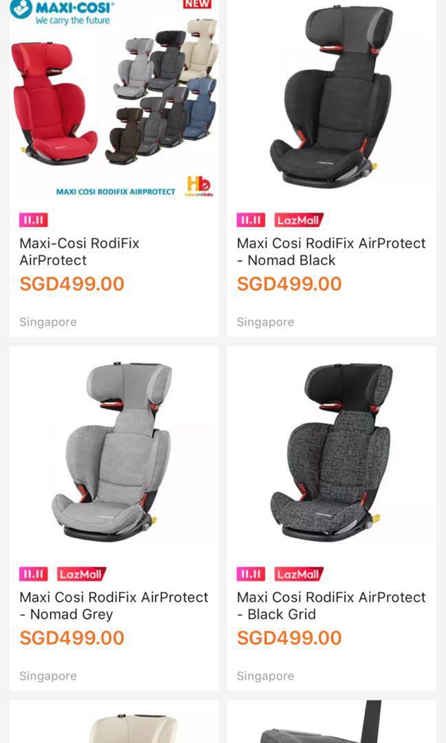 Maxi Cosi Rodifix Isofix Child Seat Nomad Black Babies Kids