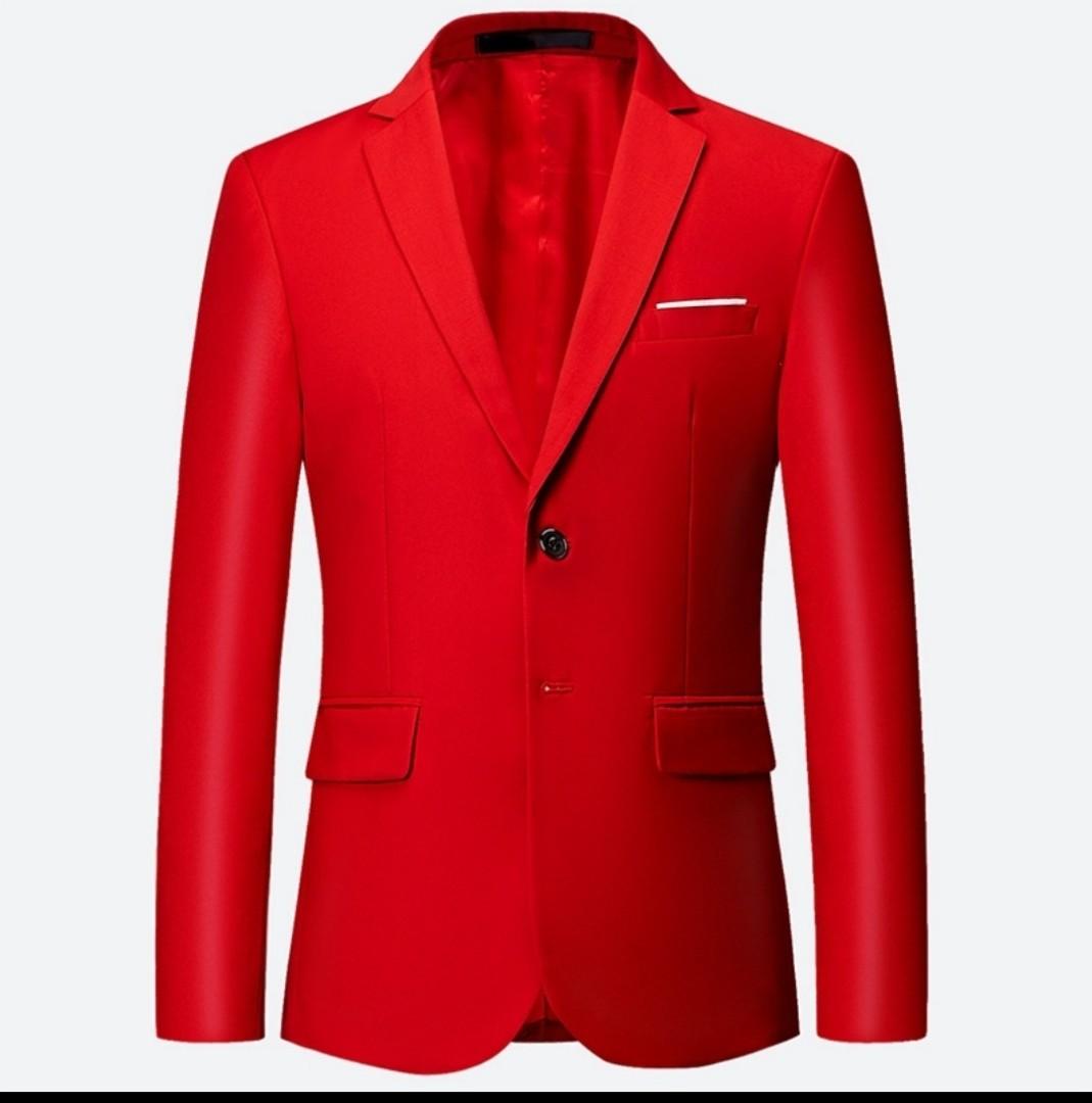 Mens big and 2024 tall red blazer