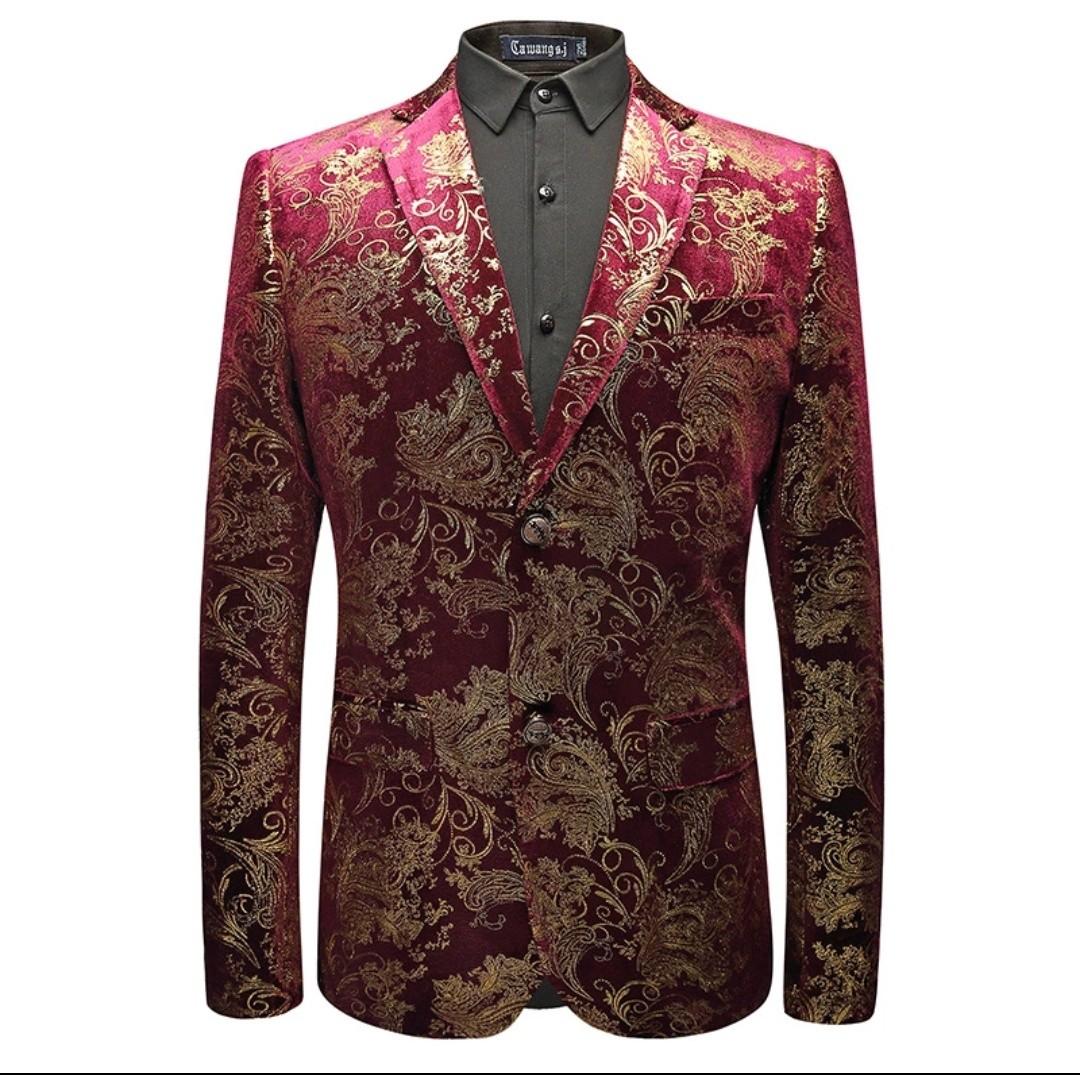 Men Red Blue Black Gold Blazer Plus Size Available Men S Fashion